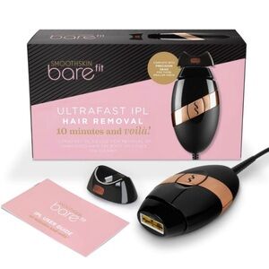 New SmoothSkin Bare Fit Ultrafast IPL Hair Removal Tool Black Precision Head